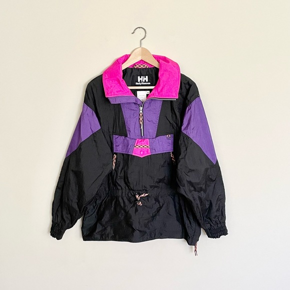 Helly Hansen Jackets & Blazers - Vintage 80s 90s Helly Hansen Pullover Neon Windbreaker Jacket Women’s Medium